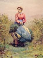 Daniel Ridgway Knight - Gathering Leaves